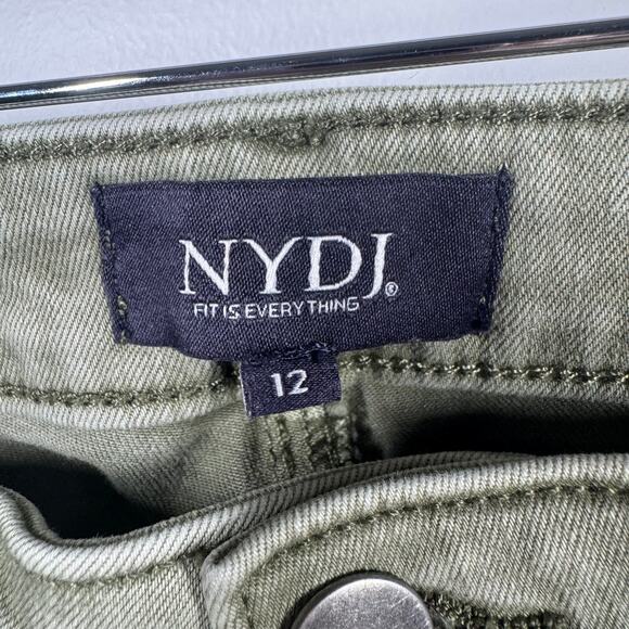 Not Your Daughters Jeans Women 12 Green Marisol Moss Lift & Tuck Tech Wide Leg - Picture 5 of 11